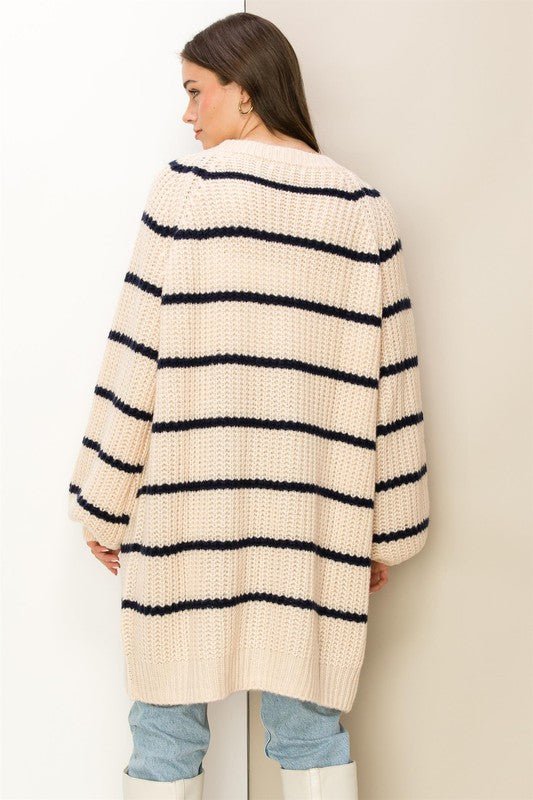 Oversized Striped Cardigan from Cardigans collection you can buy now from Fashion And Icon online shop