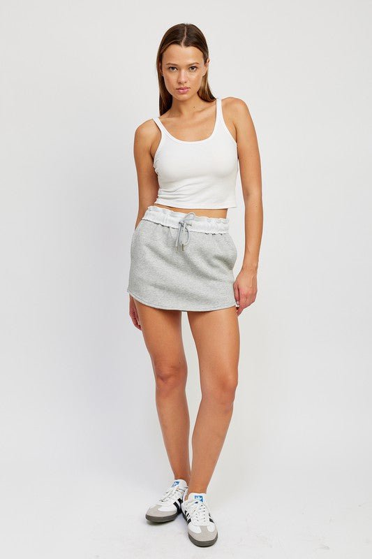 Paper Bag Mini Skirt from Mini Skirts collection you can buy now from Fashion And Icon online shop