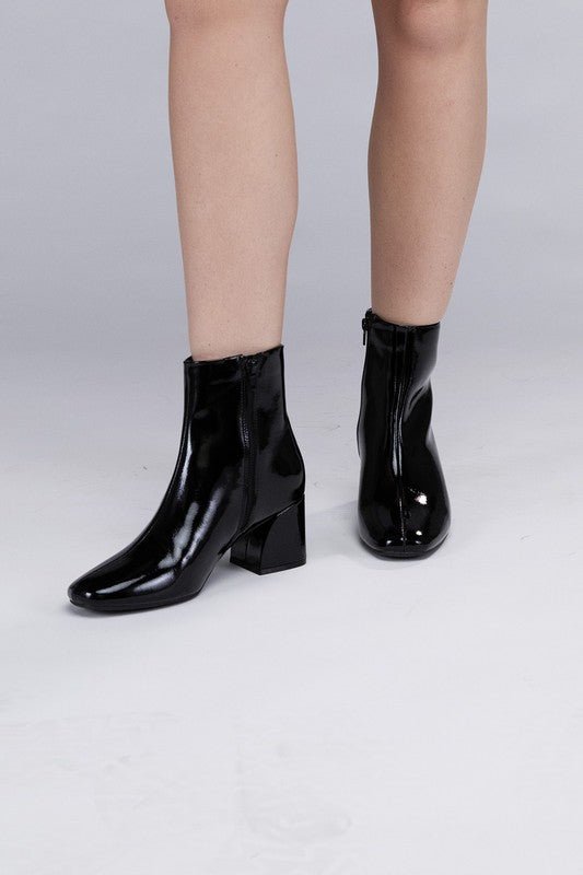 Patent Leather Boots from Booties collection you can buy now from Fashion And Icon online shop