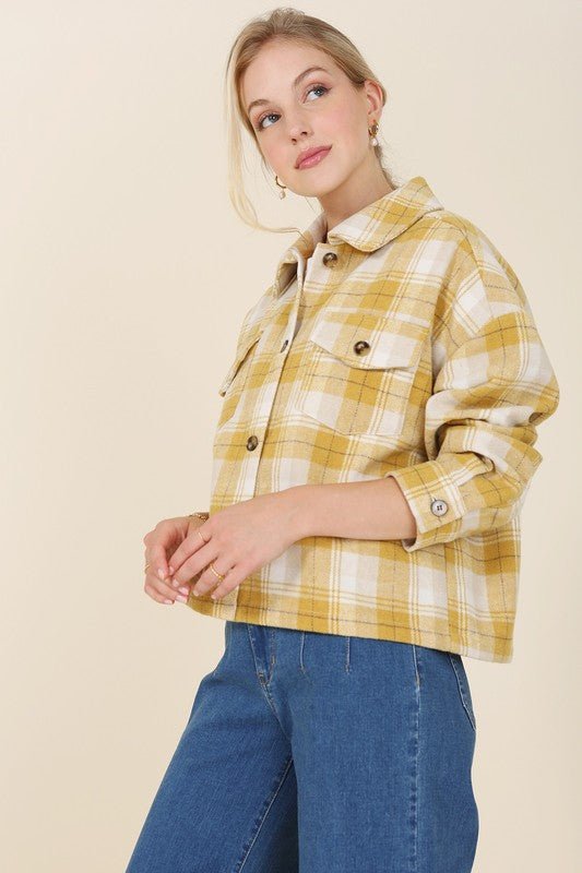 Plaid Shacket With Pockets from Jackets collection you can buy now from Fashion And Icon online shop