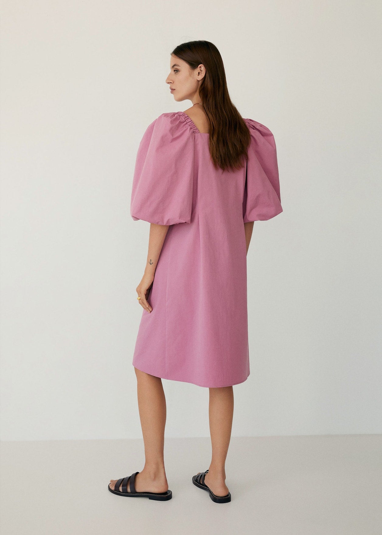 Poplin buttoned dress from Midi Dresses collection you can buy now from Fashion And Icon online shop