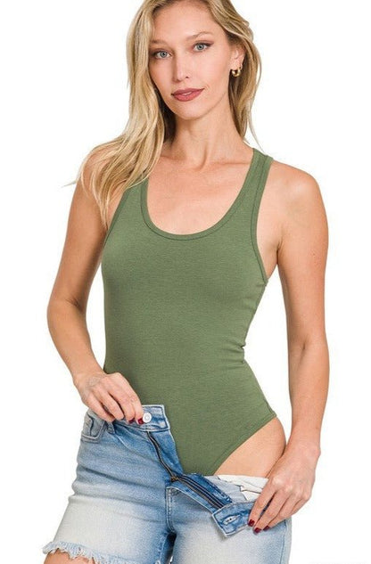 Premium Cotton Tank Bodysuit from Bodysuits collection you can buy now from Fashion And Icon online shop