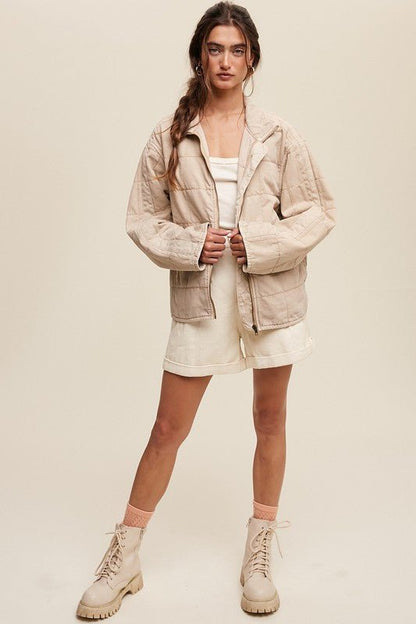 Quilted Denim Jacket from collection you can buy now from Fashion And Icon online shop