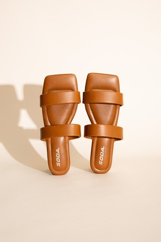RAMSEY-S Double Strap Slides from collection you can buy now from Fashion And Icon online shop