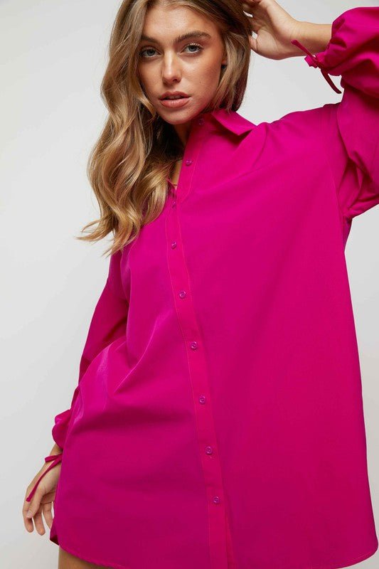 Relaxed Fit Shirt Dress from Mini Dresses collection you can buy now from Fashion And Icon online shop