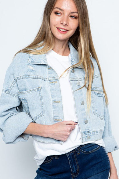 Rhinestone Fringe Denim Jacket from Denim Jackets collection you can buy now from Fashion And Icon online shop