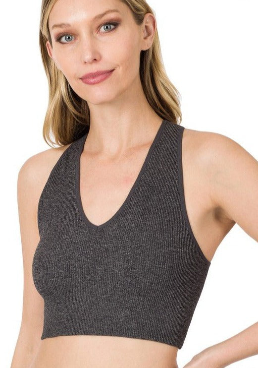 Ribbed Cropped Tank Top from Crop Tops collection you can buy now from Fashion And Icon online shop