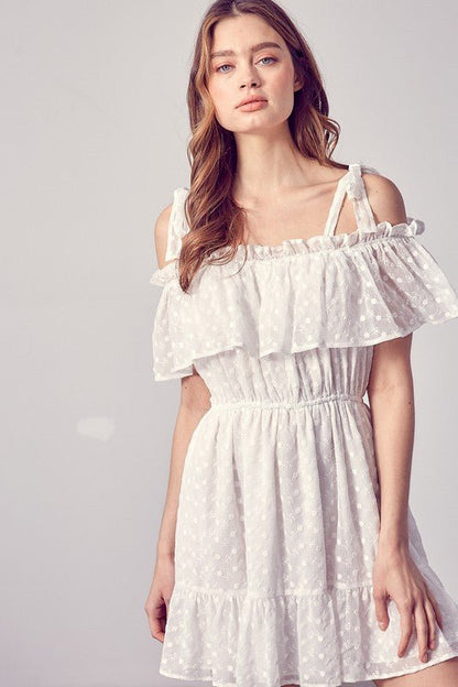 Ruffle Off Shoulder Mini Dress from Mini Dresses collection you can buy now from Fashion And Icon online shop