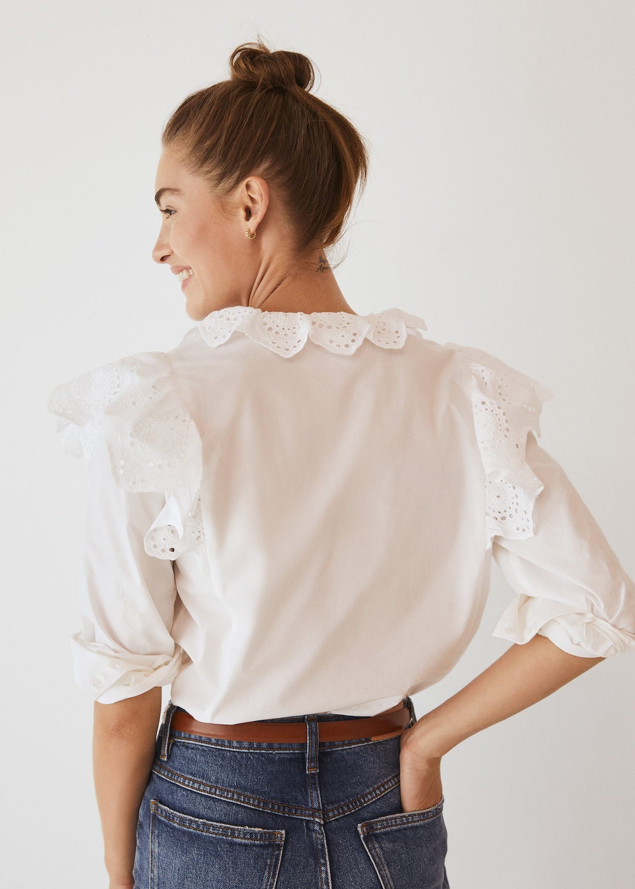 Ruffled cotton blouse from Blouses collection you can buy now from Fashion And Icon online shop