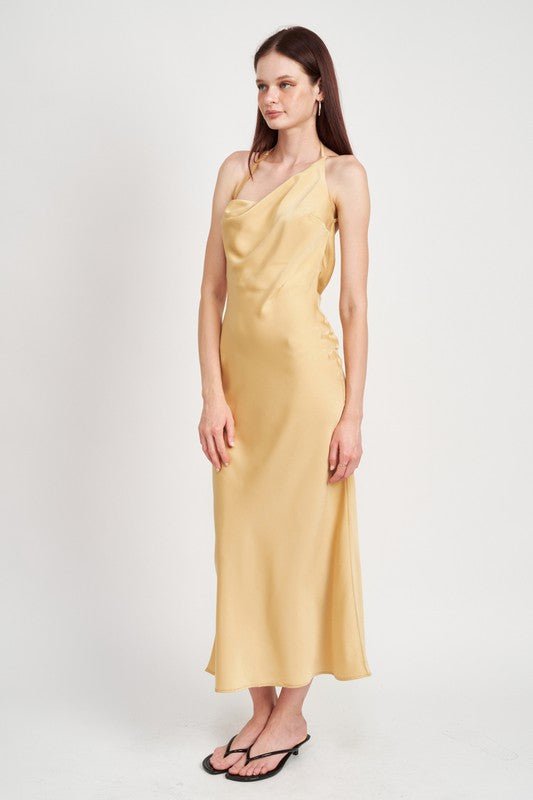 Satin Maxi Slip Dress from Maxi Dresses collection you can buy now from Fashion And Icon online shop