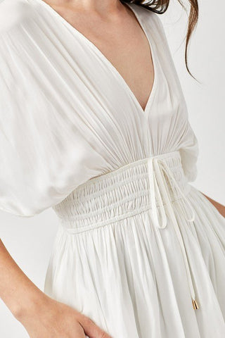 Short Sleeve Smocked Waist Mini Dress from Mini Dresses collection you can buy now from Fashion And Icon online shop