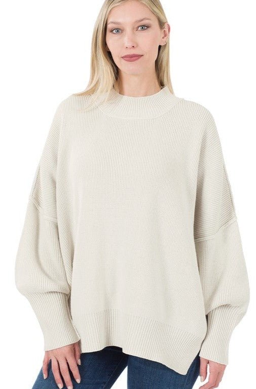 Side Slit Oversized Sweater from Sweaters collection you can buy now from Fashion And Icon online shop