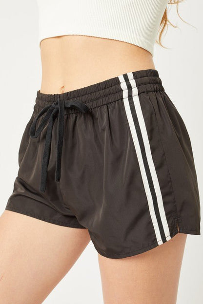 Side Striped Windbreaker Shorts from Shorts collection you can buy now from Fashion And Icon online shop