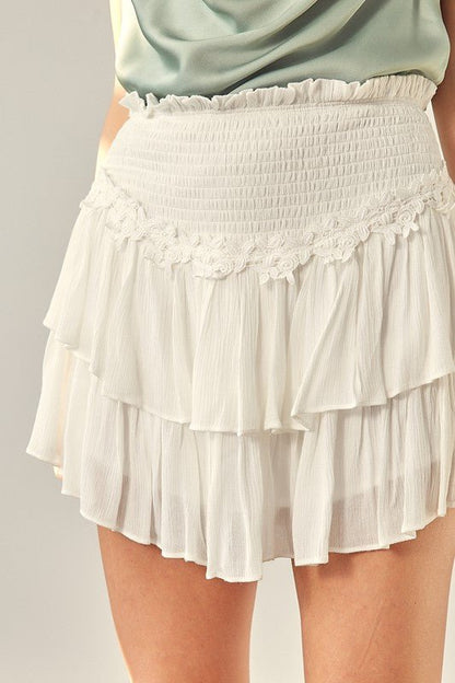 Smocked Waist Skort from Skorts collection you can buy now from Fashion And Icon online shop