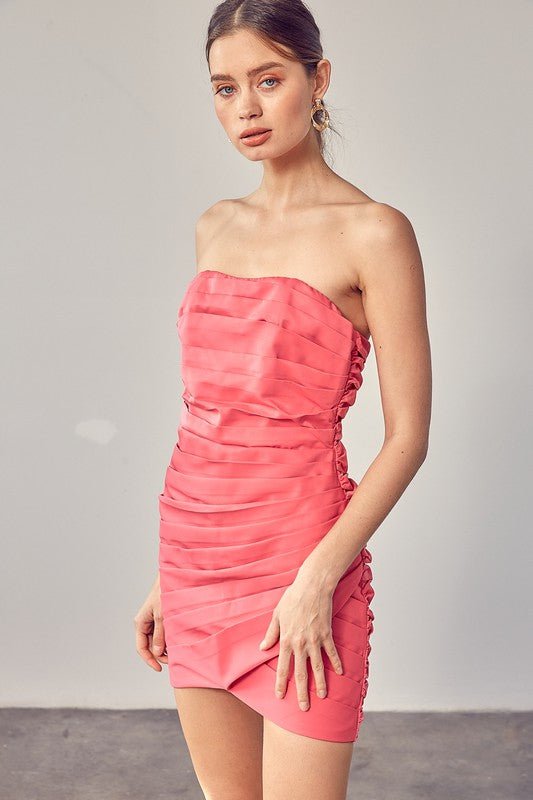 Strapless Wrap Dress from Mini Dresses collection you can buy now from Fashion And Icon online shop