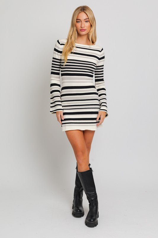 Striped Sweater Mini Dress from Mini Dresses collection you can buy now from Fashion And Icon online shop
