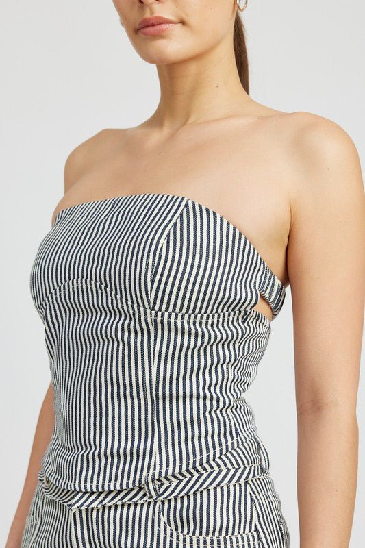Striped Tube Top from Blouses collection you can buy now from Fashion And Icon online shop