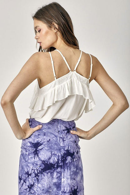 Tank Top With Ruffles from Blouses collection you can buy now from Fashion And Icon online shop