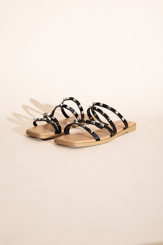 TEMIRA-S Stud Flat Slides from collection you can buy now from Fashion And Icon online shop