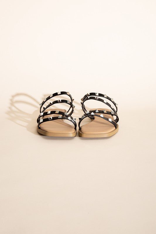 TEMIRA-S Stud Flat Slides from collection you can buy now from Fashion And Icon online shop