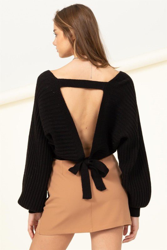 Tie-Back Cropped Sweater from Sweaters collection you can buy now from Fashion And Icon online shop