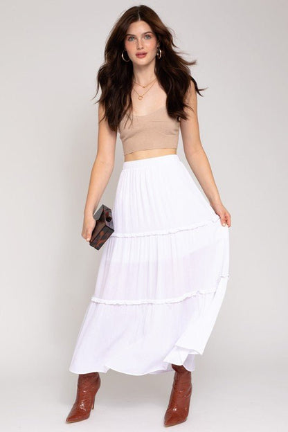 Tiered Maxi Skirt from Maxi Skirts collection you can buy now from Fashion And Icon online shop