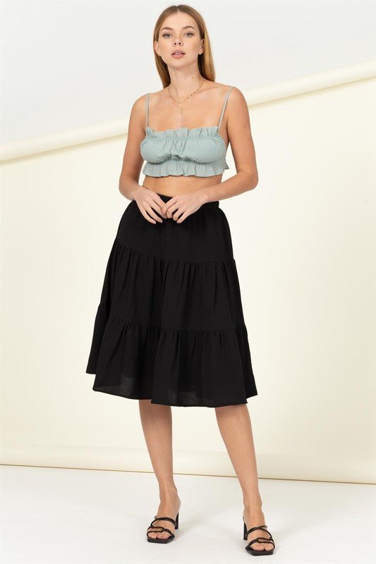 Tiered Midi Skirt from Midi Skirts collection you can buy now from Fashion And Icon online shop