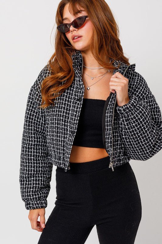 Tweed Cropped Jacket from Jackets collection you can buy now from Fashion And Icon online shop