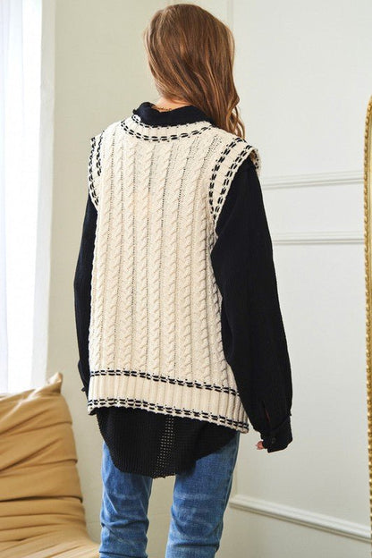 V Neck Sleeveless Sweater from Vests collection you can buy now from Fashion And Icon online shop