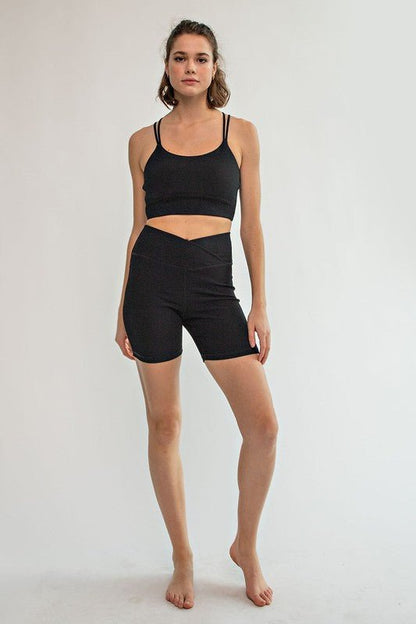 V Waist Biker Shorts from Shorts collection you can buy now from Fashion And Icon online shop