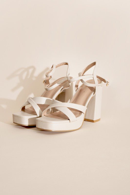 VALOR-1 Cross Ankle Strap Heels from collection you can buy now from Fashion And Icon online shop