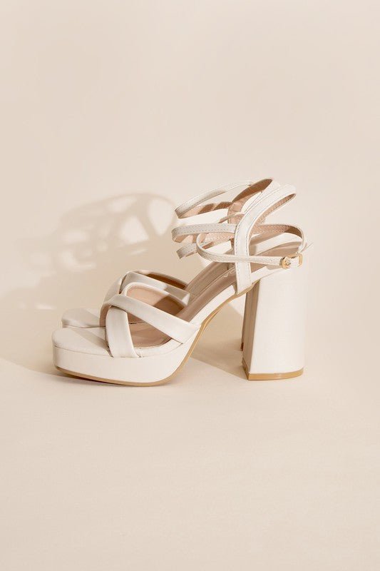 VALOR-1 Cross Ankle Strap Heels from collection you can buy now from Fashion And Icon online shop