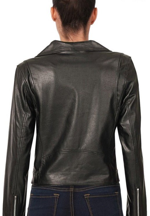 Vegan Leather Moto Jacket from Jackets collection you can buy now from Fashion And Icon online shop