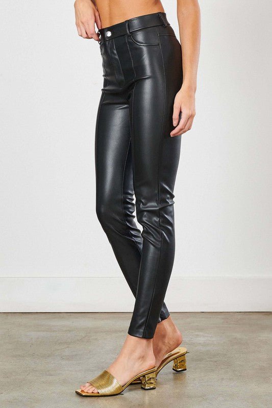 Vegan Leather Skinny Jeans from Pants collection you can buy now from Fashion And Icon online shop