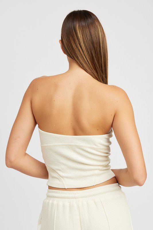 Zip Up Tube Top from Tube Top collection you can buy now from Fashion And Icon online shop
